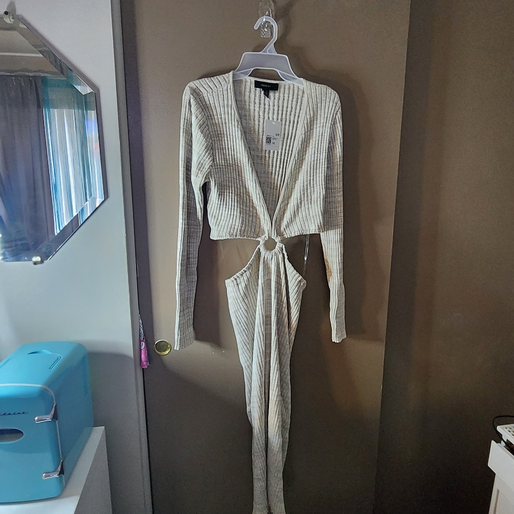 Tan sweater dress